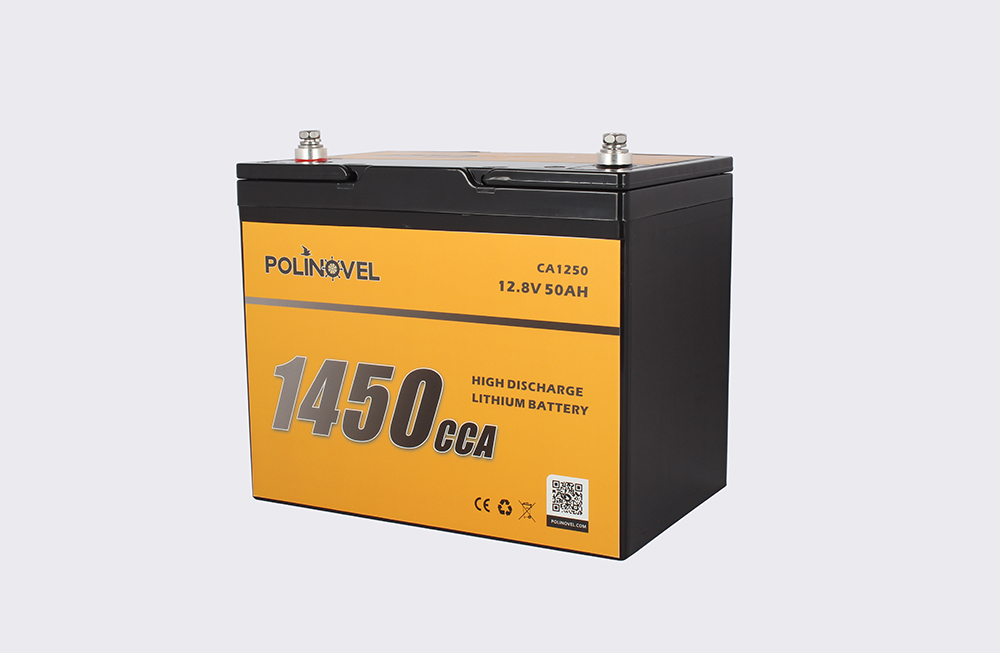 High Discharge 12V 50Ah 1450CCA Lithium Starting Battery for Boat
